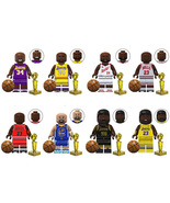 8Pcs NBA Basketball Stars Curry Minifigures Kobe Bryant Jordan James Min... - $21.59