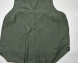 Torrid Green Button Up Front Sleeveless Shirt Size 2 - £13.91 GBP