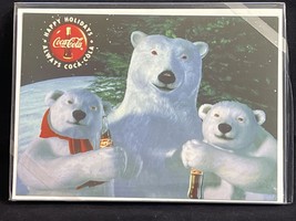 1997 Coca Cola Polar Bears Christmas Holiday Greeting Card Set Of 8 NOS Vintage - £12.45 GBP
