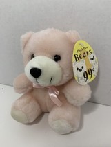 Atico Plush Fun Bears small mini 6” light pink white teddy stuffed animal - £7.15 GBP