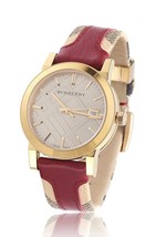 【BURBERRY】The City BU9017 Unisex Watch - canvas and leather strap 38mm  - £238.20 GBP