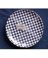 NEW 4 Tommy Bahama Navy Blue White Gingham Checked Melamine Dinner Plate... - £34.88 GBP