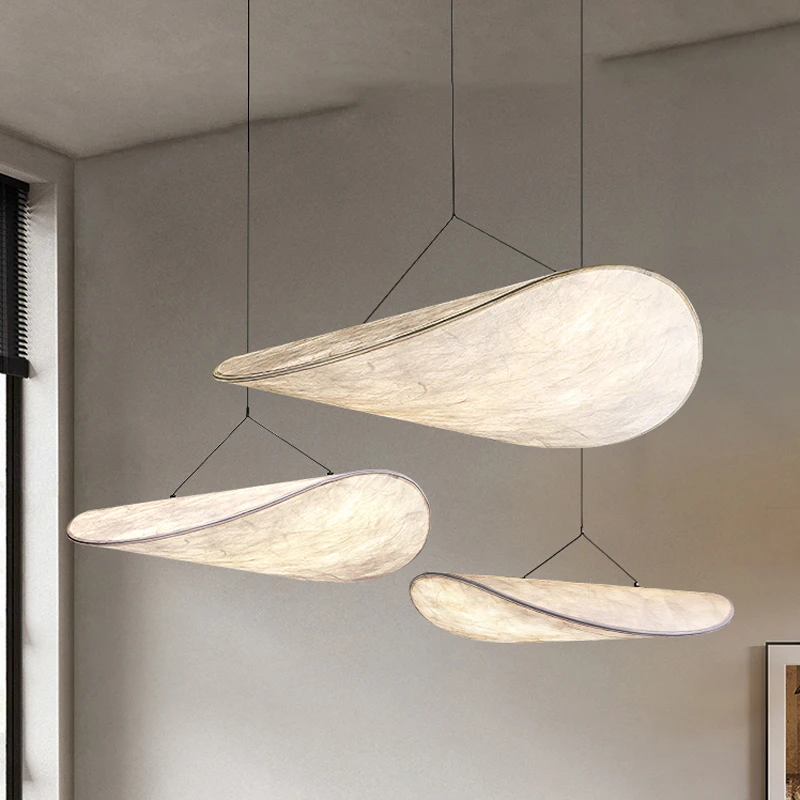 I handmade silk led chandelier living dining room bar home decor bedroom pendant lights thumb200
