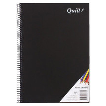 Quill A4 Visual Art Diary Spiral 110gsm (Black) - £24.00 GBP