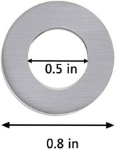 5 Stamping Blanks Washer 20mm Metal Blanks Silver Stainless Steel Metal  - $5.93