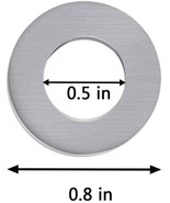 5 Stamping Blanks Washer 20mm Metal Blanks Silver Stainless Steel Metal  - $112.71 MXN