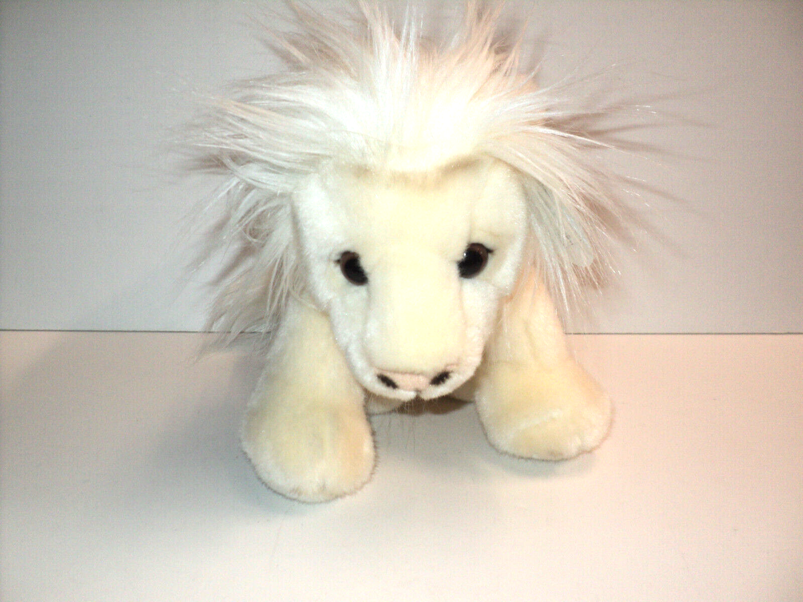 Heirloom Adventure Planet Collection Floppy White Lion Cream 12" with Mane NEW - $22.26