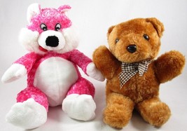 Lot of TWO Plush Stuffed Animals, Sugarloaf Creations &amp; Teddy Bear, Pre-Owned - £11.81 GBP