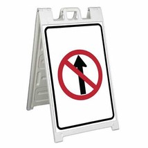 No Straight Ahead Signicade 24x36 Aframe Sidewalk Sign Banner Decal Street Road - £37.39 GBP+