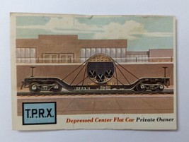 Vintage 1955 TOPPS Rails &amp; Sails #17 TPRX Flat Train Car Trading Card :-) - $9.99