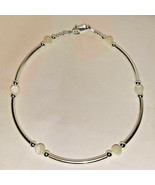 Mother of Pearl &amp; Sterling Silver Tube Bracelet 925 6.5&quot;, 7&quot;, 7.5&quot; or 8&quot;... - $17.82+