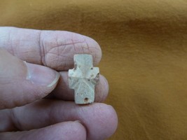 CR594-16) 3/4&quot; Fairy Stone CHRISTIAN CROSS Staurolite Lucky Crystal luck... - $14.95