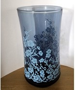 Vintage Libbey Glass Oriental Tumbler Blue Dogwood Flower 5.25&quot; Very Nice  - $11.69