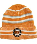 Tennessee Knitted Plush Lined Varsity Cuffed Hat with Seal (Orange/White) - £15.94 GBP