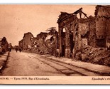 WW1 Rue D&#39;Elverdinghe Belgio Dopo British Bombardamento Unp DB Cartolina... - $5.08