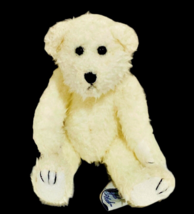 Chrisha Playful Plush White Teddy Bear Stuffed 1980s 8 Inch Jointed Legs Vintage - £6.06 GBP