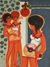 &quot;Three Women&quot; By Frederic Menguy Signed Ltd Edition #88/119 Lithograph 22x16 1/2 - £271.96 GBP