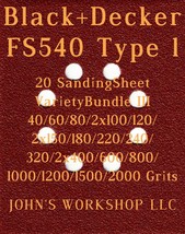 Black+Decker FS540 Type 1 - 17 Different Grits - 20 Sheet Variety Bundle... - $373.45 MXN