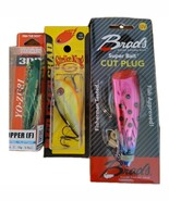 New Lot 3 Vtg Strike King  Red Eye Shad Cut Plug Floating Popper   (#102) - $445.06 MXN