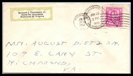 1950 US Cover - Richmond, Virginia to Richmond, VA L12 - £0.78 GBP