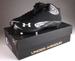 New Men's UA Under Armour Yard III Mid ST Baseball Cleats Black Size 16 1229390 - £31.96 GBP