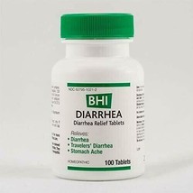 BHI Diarrhea Relief Natural, Safe Homeopathic Relief - 100 Tablets - £13.91 GBP