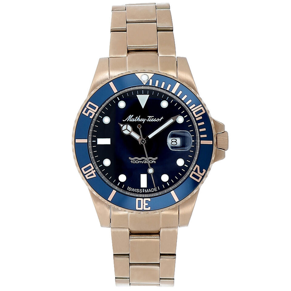 Mathey Tissot Men's Classic Blue Dial Watch - H908APRBU - £121.27 GBP