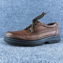 Nunn Bush Comfort Gel Men Derby Oxfords Shoes Brown Leather Lace Up Size 8 Med - £19.73 GBP