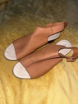 Women’s Collection by Clarks Elisa Kristie Tan Leather Heeled Sandal Size 9.5 - £15.55 GBP