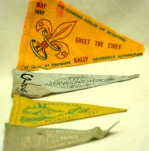 Boy Scouts Felt &amp; Satin Pennants Mixed Lot 1960&#39;s - $39.59