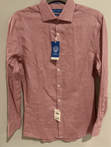 VINCE CAMUTO Button Down Dress Shirt-14.5 32/33 NEW Red/White Slim Fit L/S - $22.00
