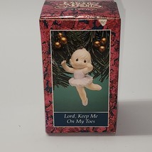 1992 Enesco Precious Moments Lord, Keep Me On My Toes Ornament In Original Box - £12.65 GBP
