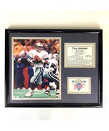 Vtg 15”x12” Framed Troy Aikman Dallas Cowboys Dream Team 7”x9” Photo - $532.88 MXN