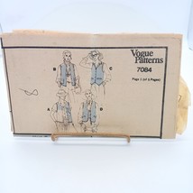 UNCUT Vintage Sewing PATTERN Vogue 7084, Ladies 1978 Vest, Size 8 - £9.16 GBP