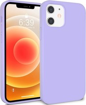 Liquid Silicone Case Compatible with iPhone 12/Phone 12 Pro 6.1&quot;, (Light Purple) - £7.80 GBP