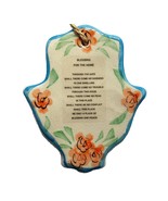 Ceramic hamsa &amp; English blessing for the Home purple flowers design from... - £9.19 GBP