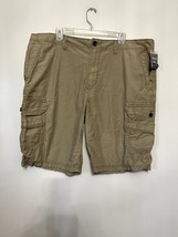 Union Men&#39;s Brown Cargo Shorts Zipper 40R NWT - $32.71