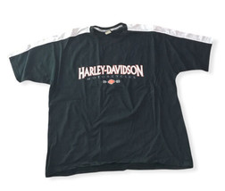 2002 Harley Davidson Battle Creek, MI Stripe Sleeve T-Shirt XXL - £16.68 GBP