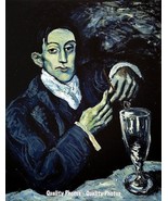 Absinthe Drinker 8.5x11&quot; Photo Print Pablo PIcasso Portrait Angel Soto F... - $8.49