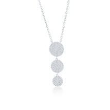 Authenticity Guarantee 
Sterling Silver Triple Round, &#39;Y&#39; Design Diamond Neck... - £447.83 GBP