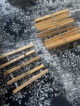 16 Christopher &amp; Banks Sturdy Wooden Pant Skirt Hangers Adjustable 14” &amp;... - €25,75 EUR