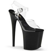 PLEASER Sexy Exotic Black Platform 8&quot; High Heel Stripper Dancer Shoes - £46.44 GBP