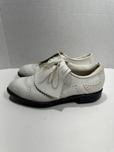 Vintage Footjoy GREEN-JOYS Wing Tip Mens 9.5 M Golf Shoe Metal Cleat Us Made - $29.30