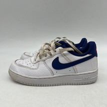 Nike Force 1 CZ1685-101 Boys White Black Lace Up Sneaker Shoes Size 12.5 C - $24.74