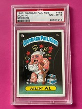 1985 Topps GPK OS1 Garbage Pail Kids 1st Series 1 AILIN&#39; AL 15a Matte Card PSA 8 - £150.31 GBP