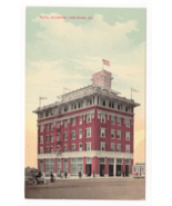 Postcard-Hotel Arlington-Long Beach CA-Street View Car People Trolly Fla... - £7.45 GBP