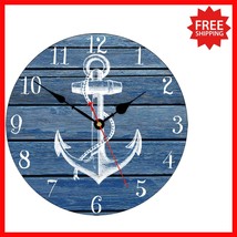 14&quot; Silent Non-Ticking Wall Clock with Retro Nautical Design for Peacefu... - $42.67