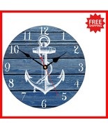 14&quot; Silent Non-Ticking Wall Clock with Retro Nautical Design for Peacefu... - $42.67