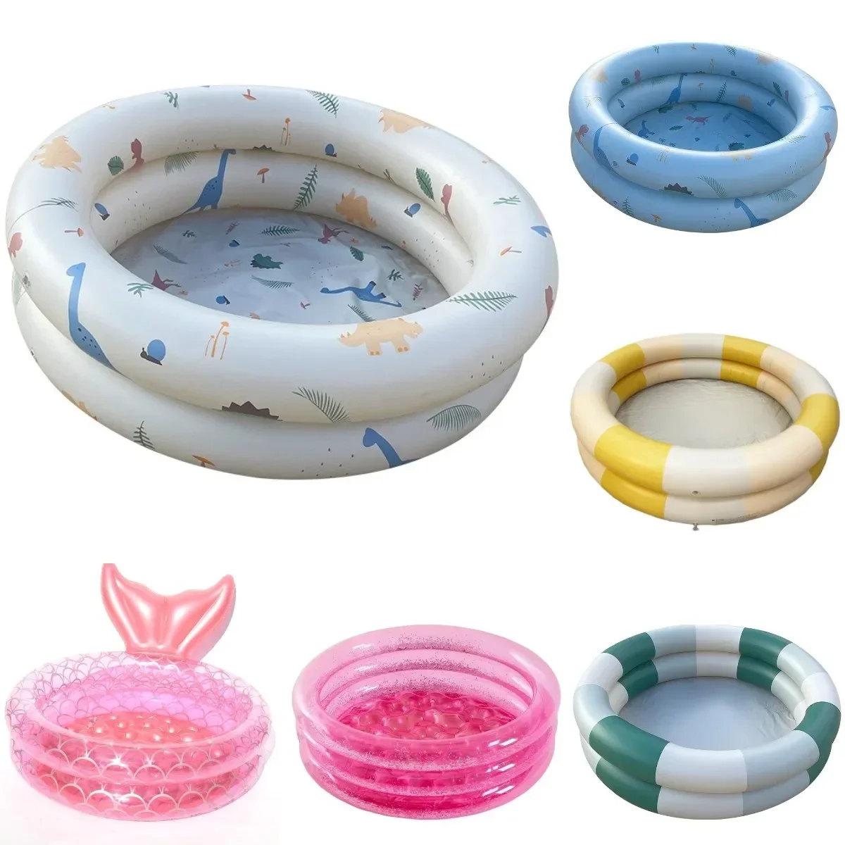 Inflatable Baby Swimming Pool For Babe Household Outdoor Mermaid Paddling Pool - £24.98 GBP+
