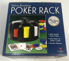 Deluxe Revolving Poker Rack (Incl.200 Poker Chips, Deck of Cards, Dealer... - $10.00